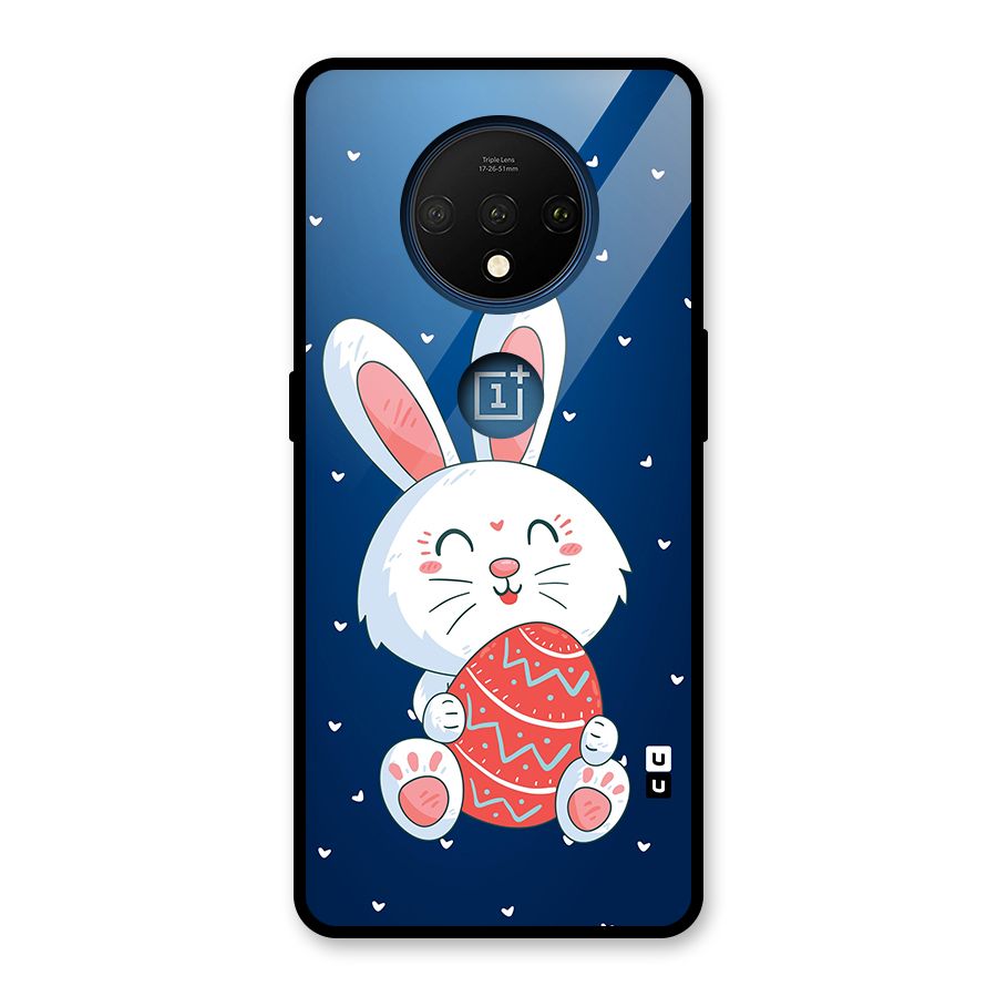 Happy Festive Bunny Glass Back Case for OnePlus 7T