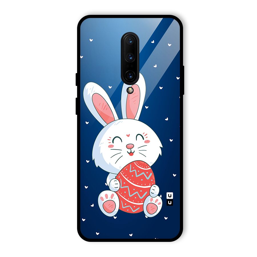 Happy Festive Bunny Glass Back Case for OnePlus 7 Pro
