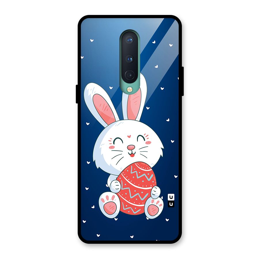 Happy Festive Bunny Glass Back Case for OnePlus 8