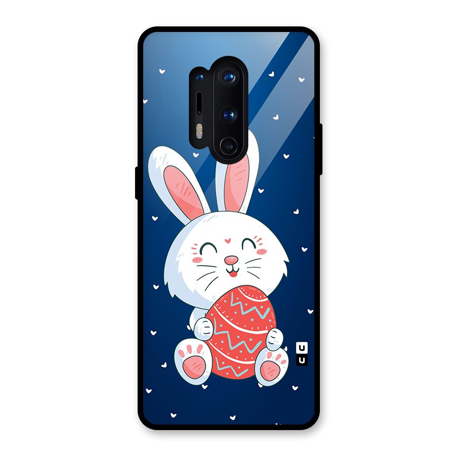 Happy Festive Bunny Glass Back Case for OnePlus 8 Pro
