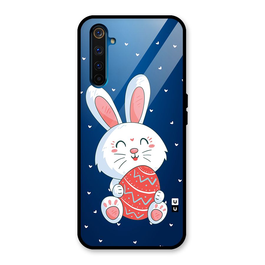 Happy Festive Bunny Glass Back Case for Realme 6 Pro