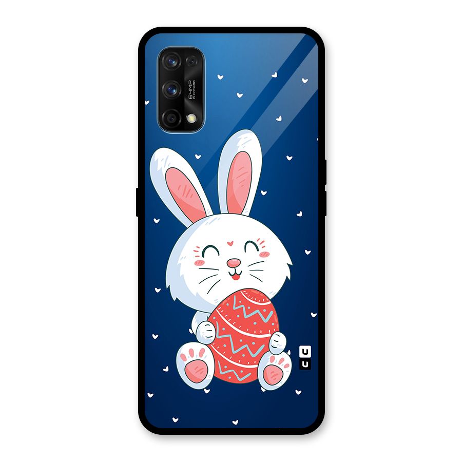 Happy Festive Bunny Glass Back Case for Realme 7 Pro
