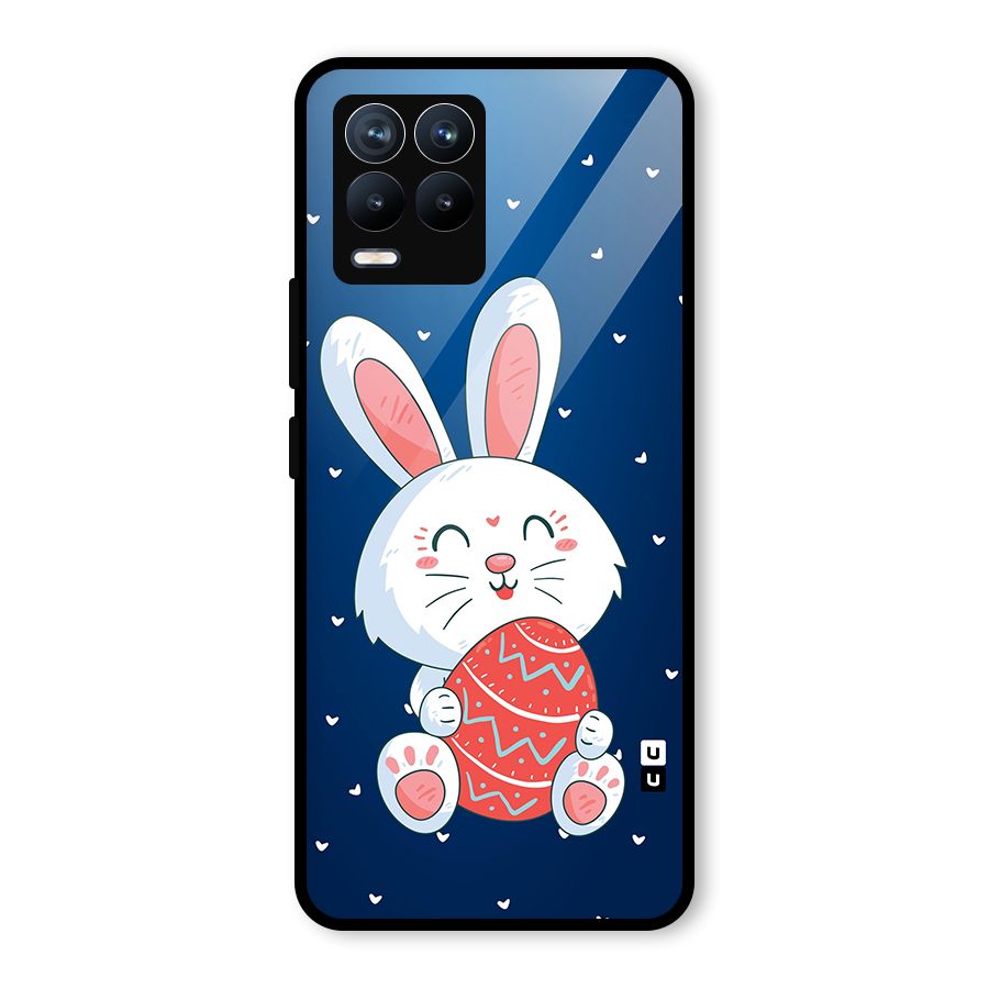 Happy Festive Bunny Glass Back Case for Realme 8