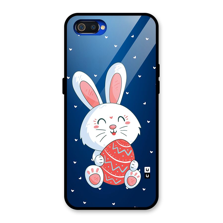 Happy Festive Bunny Glass Back Case for Realme C2