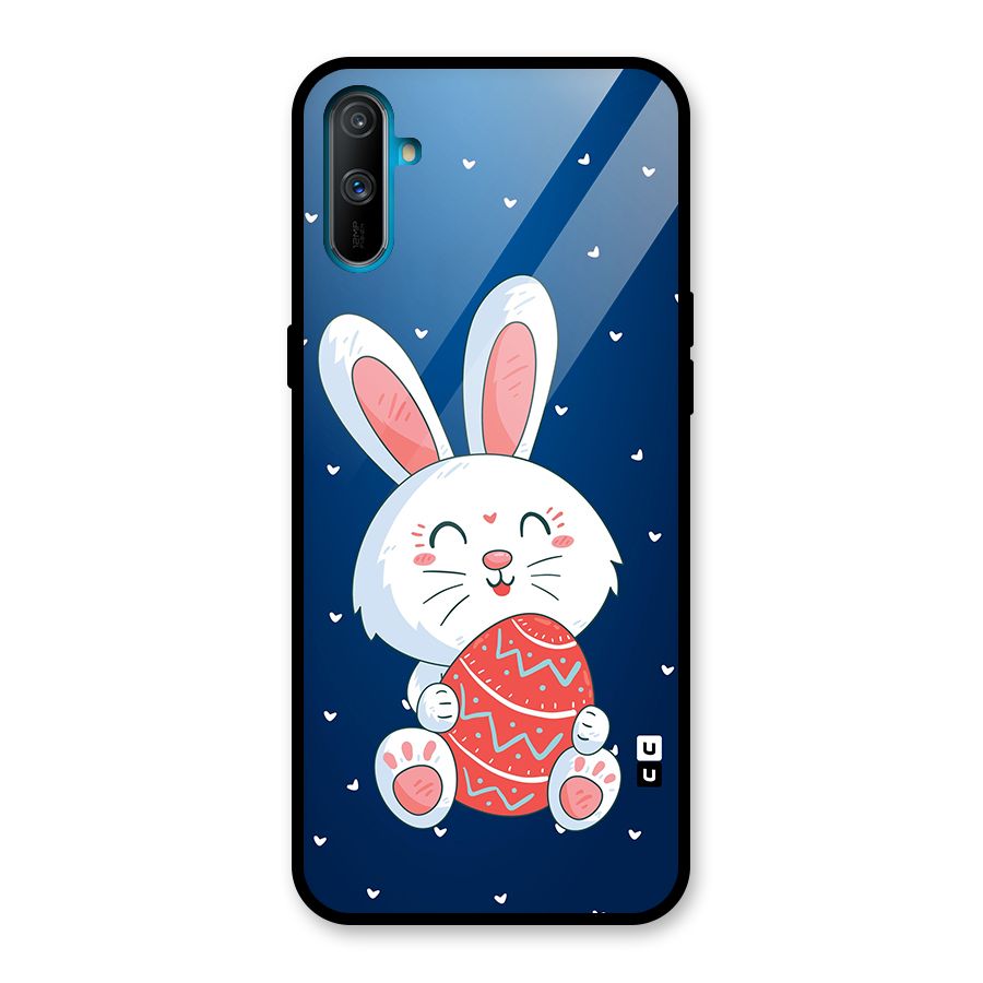 Happy Festive Bunny Glass Back Case for Realme C3
