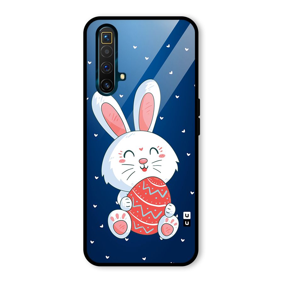 Happy Festive Bunny Glass Back Case for Realme X3