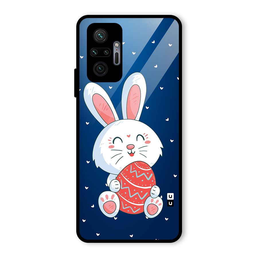 Happy Festive Bunny Glass Back Case for Redmi Note 10 Pro