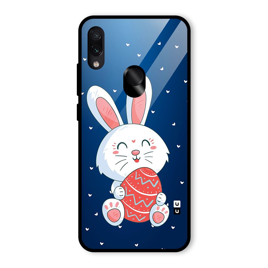 Happy Festive Bunny Glass Back Case for Redmi Note 7 Pro