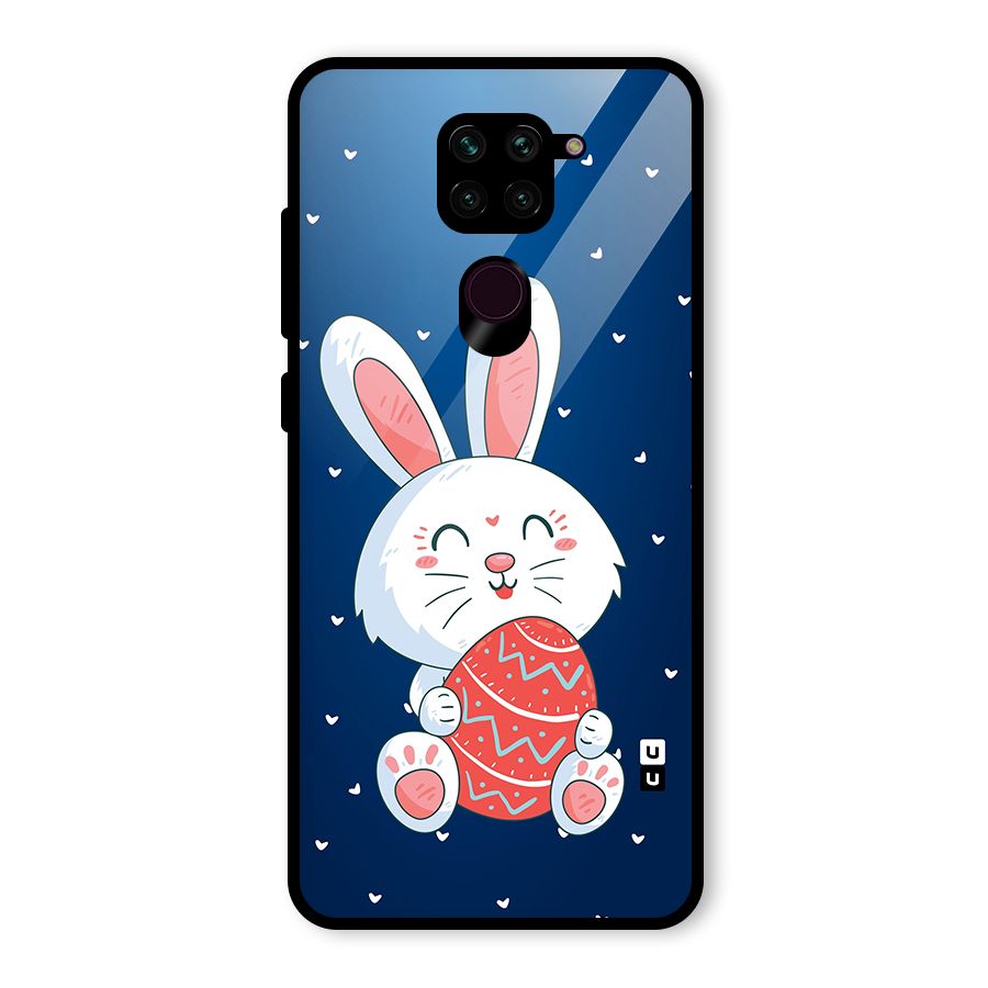 Happy Festive Bunny Glass Back Case for Redmi Note 9