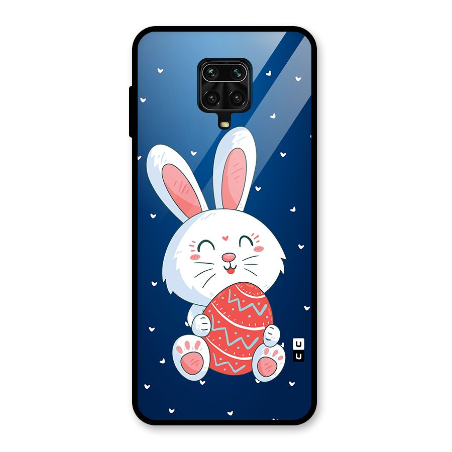 Happy Festive Bunny Glass Back Case for Redmi Note 9 Pro