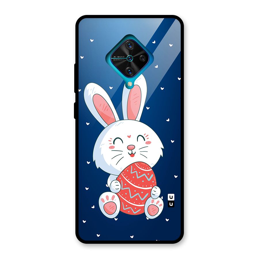 Happy Festive Bunny Glass Back Case for Vivo S1 Pro