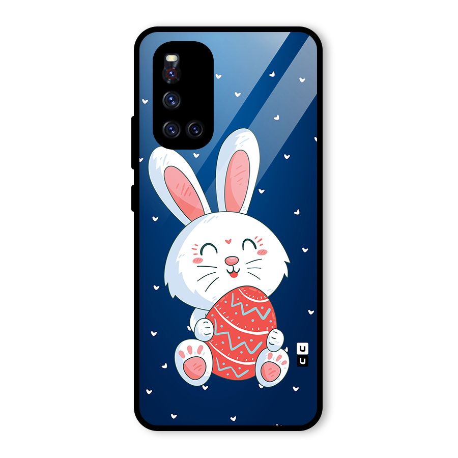 Happy Festive Bunny Glass Back Case for Vivo V19