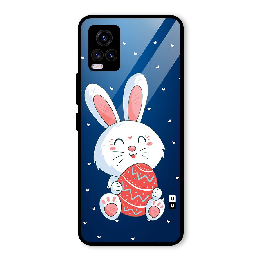 Happy Festive Bunny Glass Back Case for Vivo V20