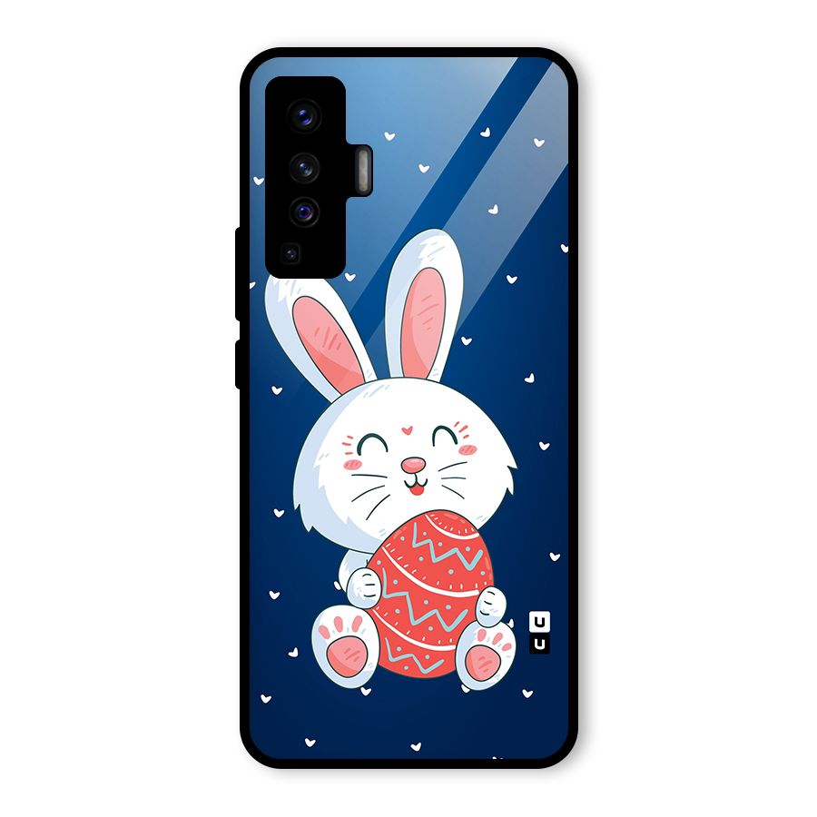 Happy Festive Bunny Glass Back Case for Vivo X50