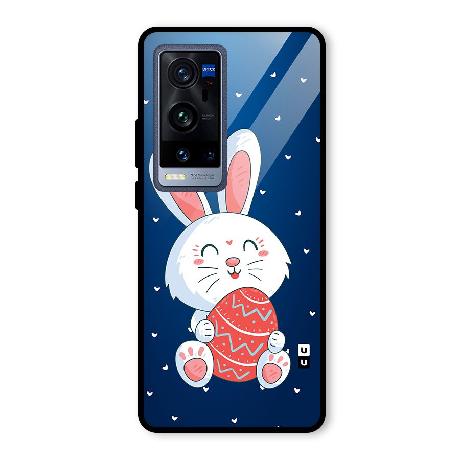 Happy Festive Bunny Glass Back Case for Vivo X60 Pro Plus