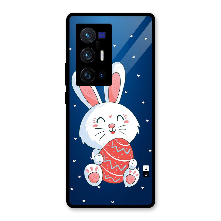 Happy Festive Bunny Glass Back Case for Vivo X70 Pro Plus
