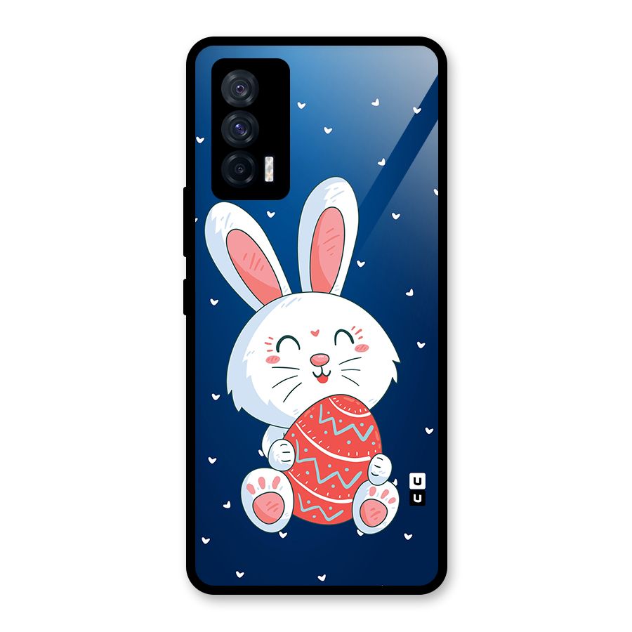 Happy Festive Bunny Glass Back Case for Vivo iQOO 7 5G