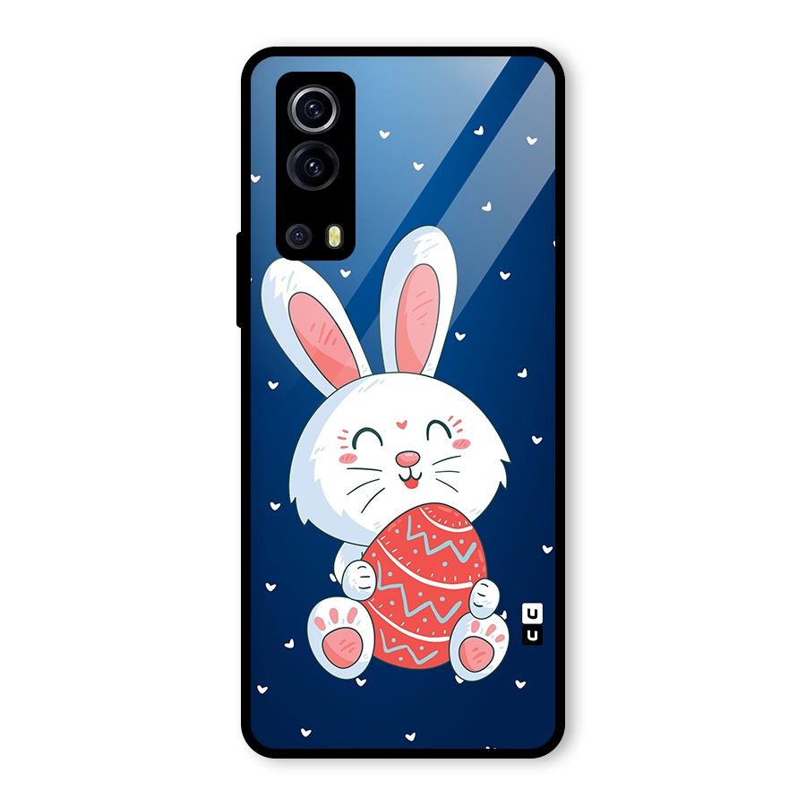 Happy Festive Bunny Glass Back Case for Vivo iQOO Z3