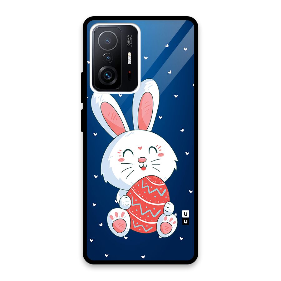 Happy Festive Bunny Glass Back Case for Xiaomi 11T Pro
