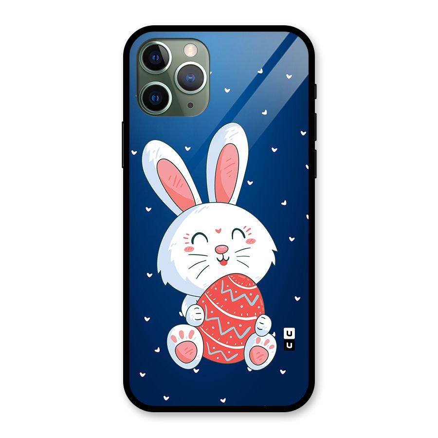 Happy Festive Bunny Glass Back Case for iPhone 11 Pro