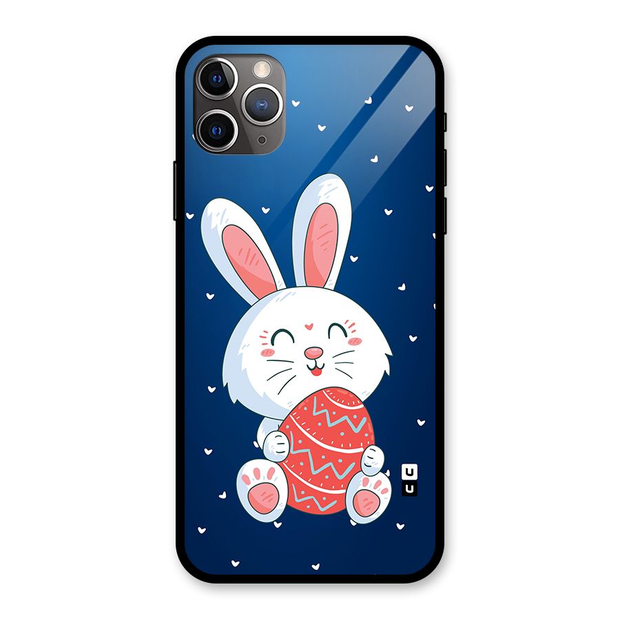 Happy Festive Bunny Glass Back Case for iPhone 11 Pro Max