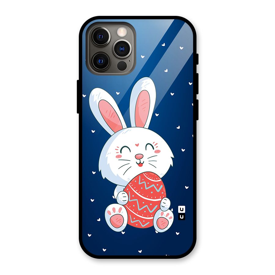 Happy Festive Bunny Glass Back Case for iPhone 12 Pro