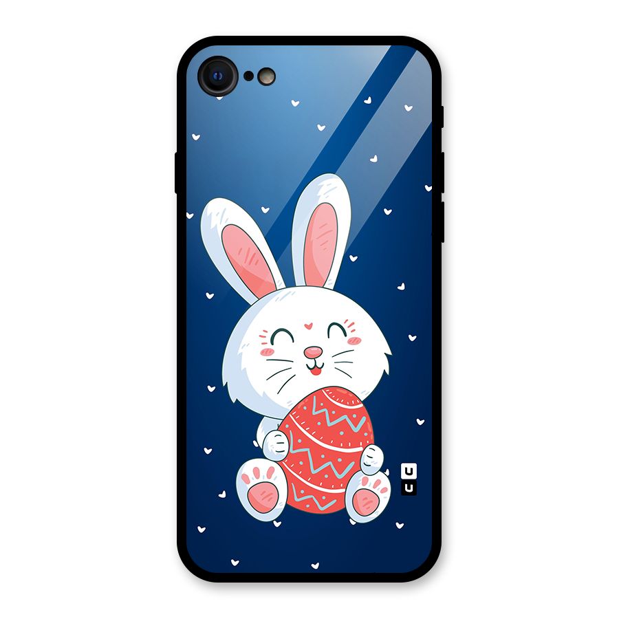 Happy Festive Bunny Glass Back Case for iPhone 7