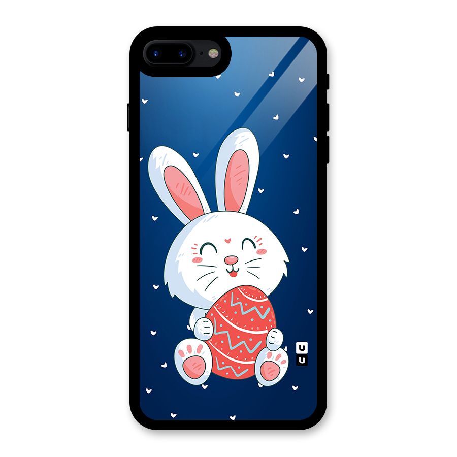 Happy Festive Bunny Glass Back Case for iPhone 8 Plus