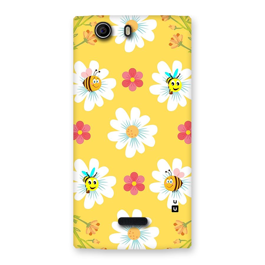 Happy Flowers Back Case for Canvas Nitro 2 E311