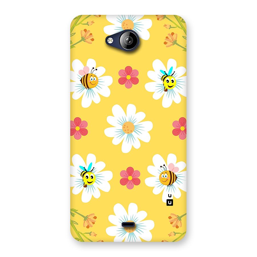 Happy Flowers Back Case for Canvas Play Q355