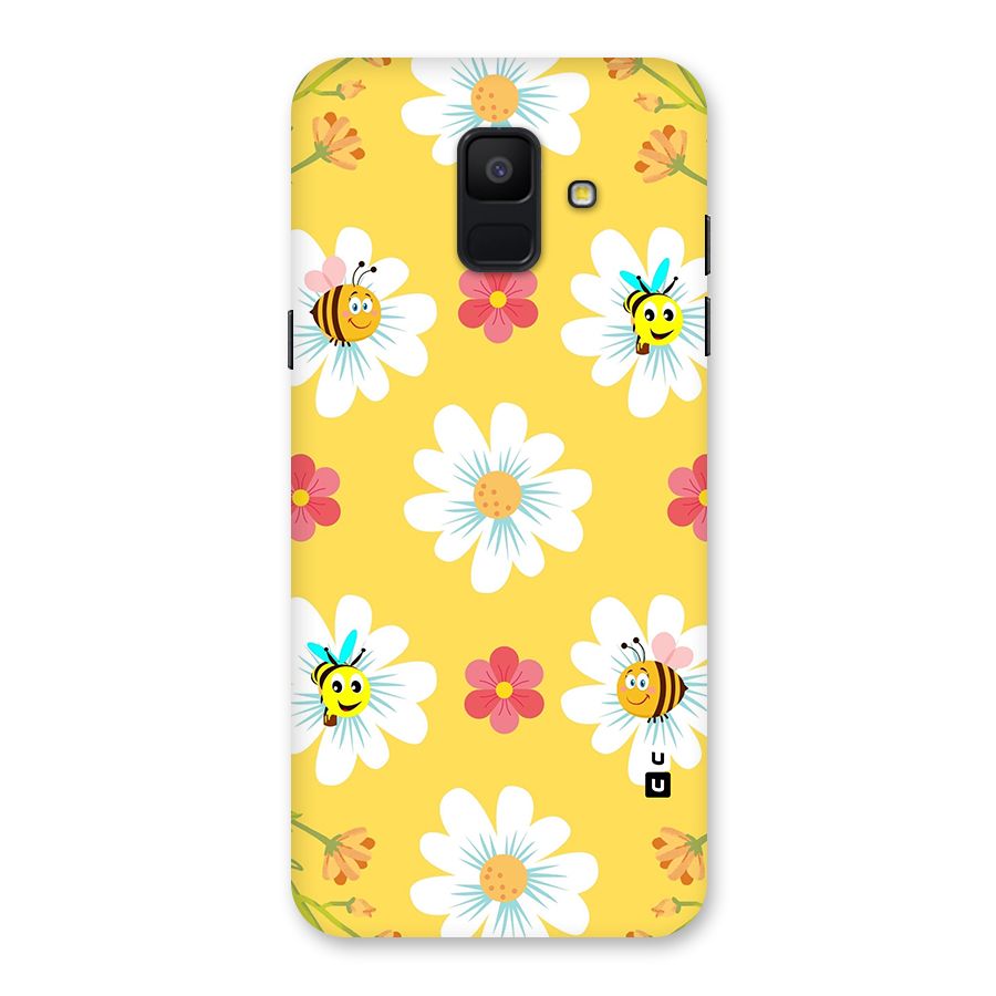 Happy Flowers Back Case for Galaxy A6 (2018)