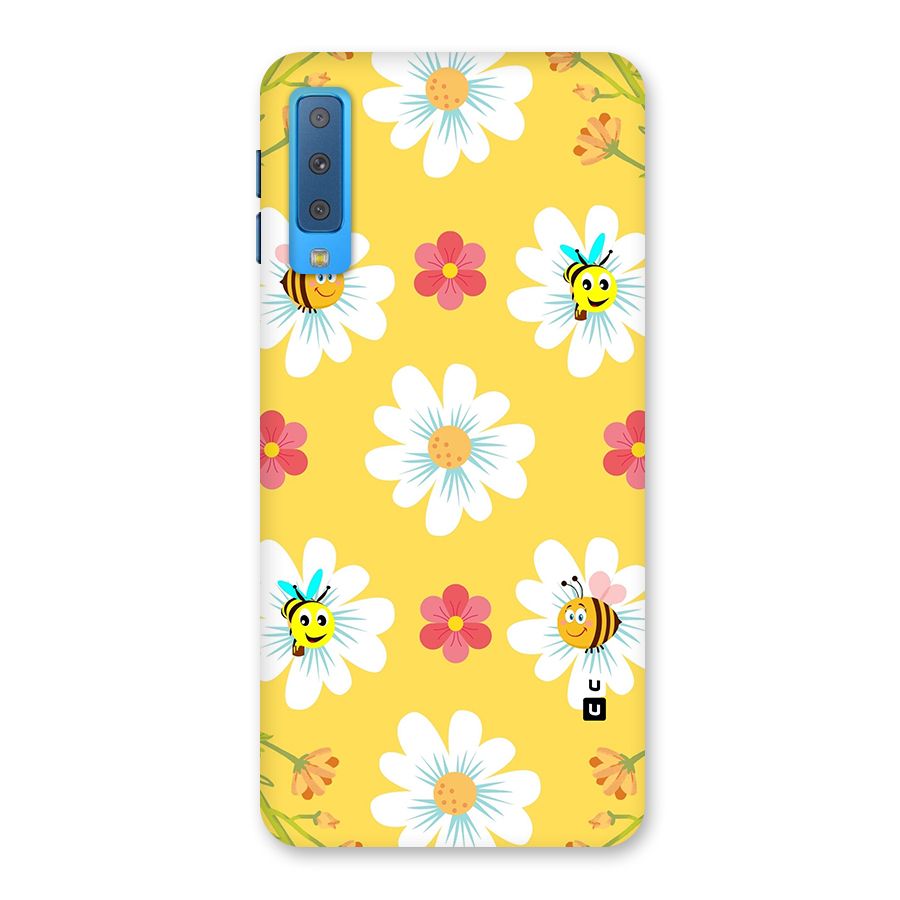 Happy Flowers Back Case for Galaxy A7 (2018)