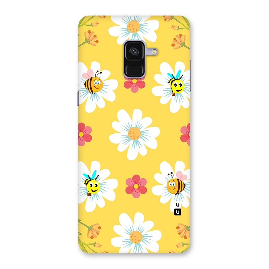 Happy Flowers Back Case for Galaxy A8 Plus