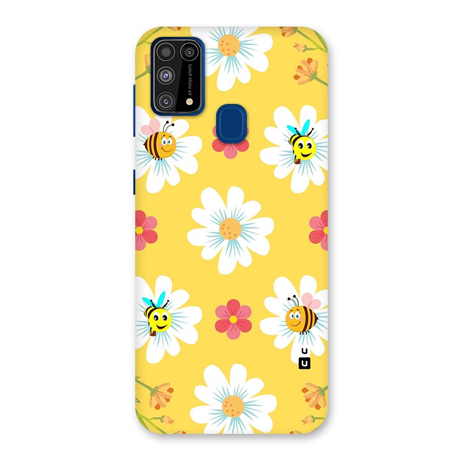Happy Flowers Glass Back Case for Galaxy F41