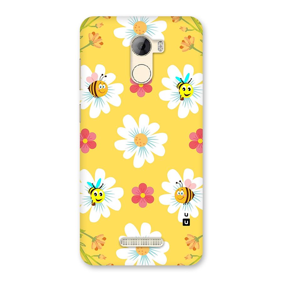 Happy Flowers Back Case for Gionee A1 LIte