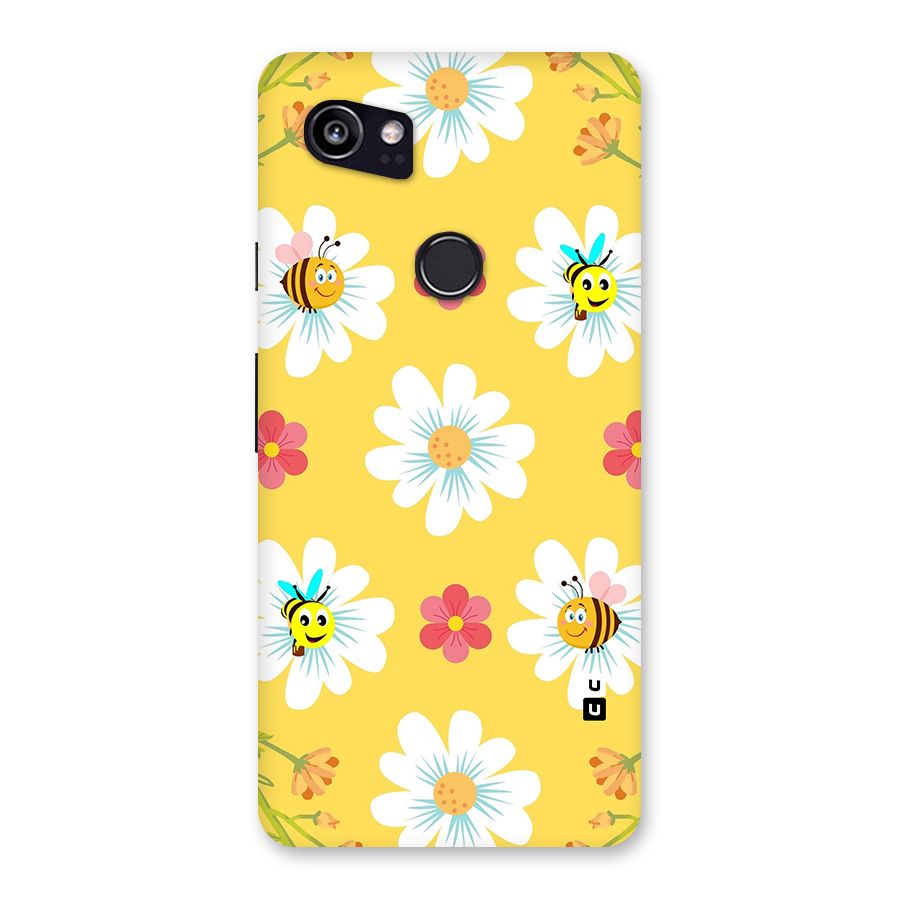 Happy Flowers Back Case for Google Pixel 2 XL