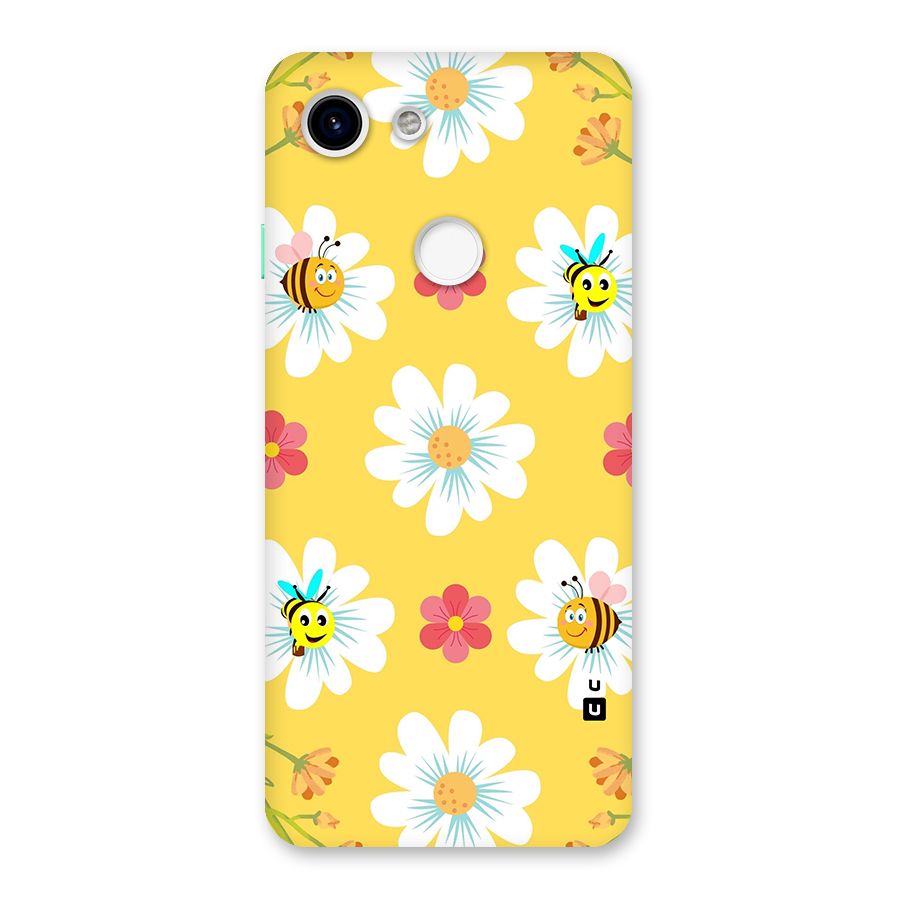 Happy Flowers Back Case for Google Pixel 3