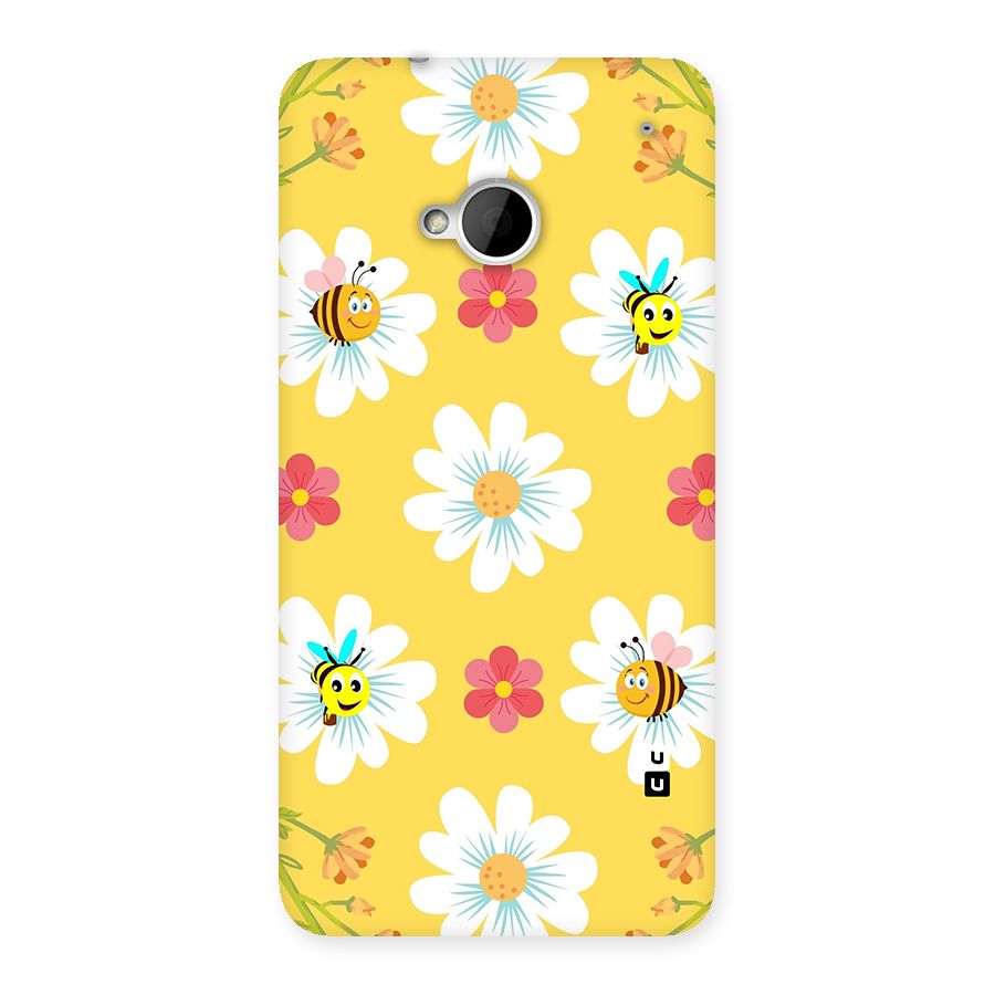 Happy Flowers Back Case for HTC One M7