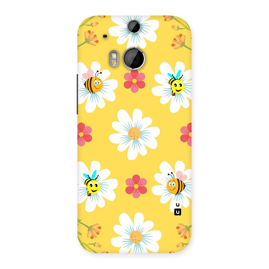 Happy Flowers Back Case for HTC One M8
