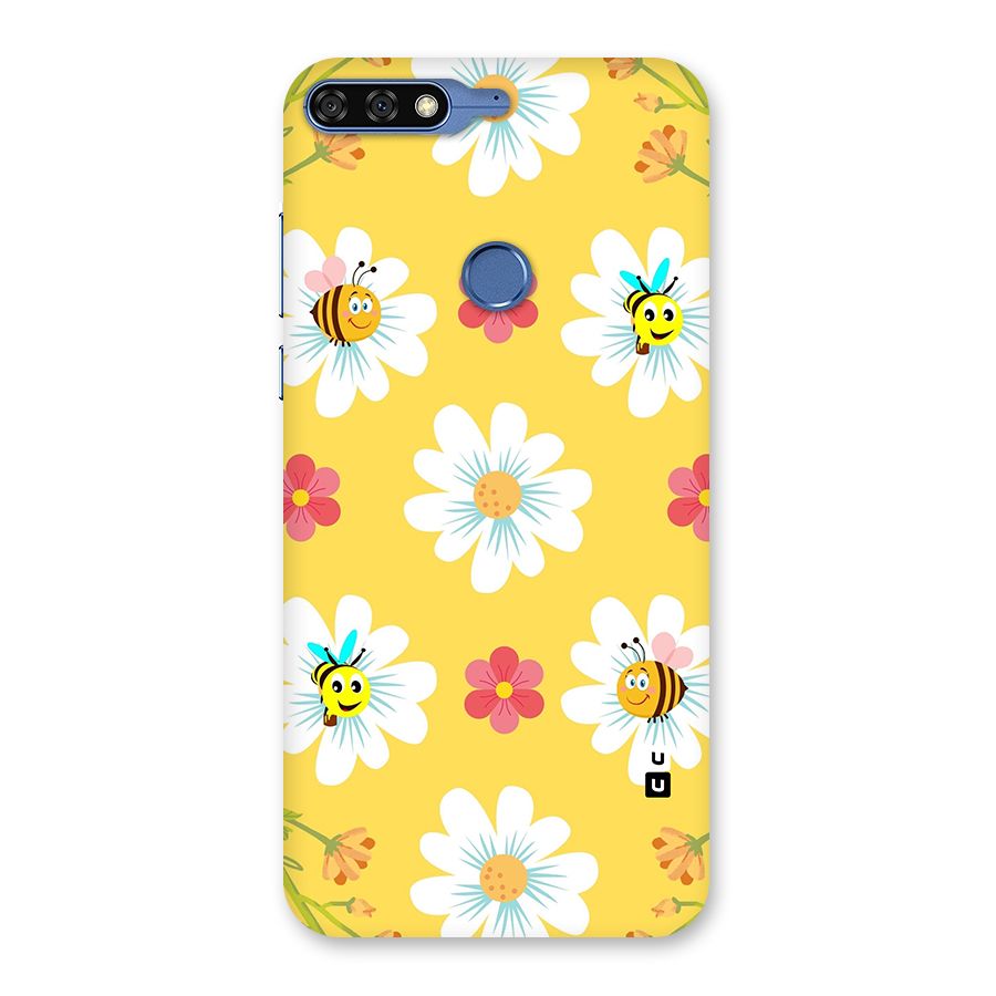 Happy Flowers Back Case for Honor 7C