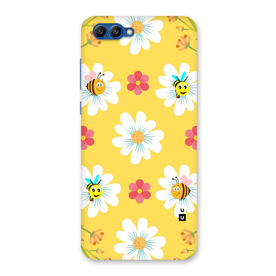 Happy Flowers Back Case for Honor View 10