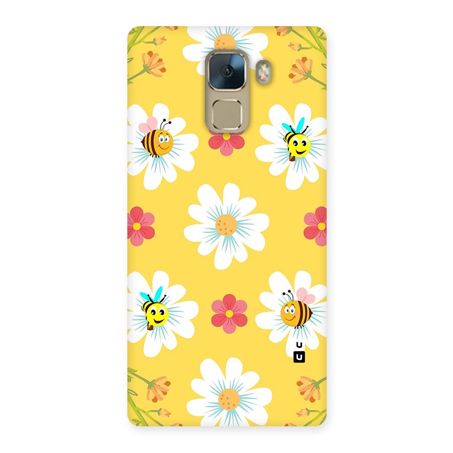 Happy Flowers Back Case for Huawei Honor 7