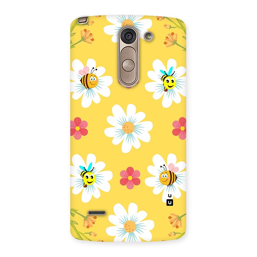 Happy Flowers Back Case for LG G3 Stylus