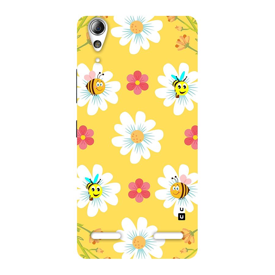 Happy Flowers Back Case for Lenovo A6000 Plus