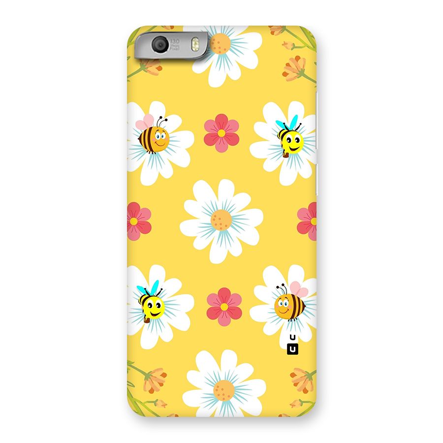 Happy Flowers Back Case for Micromax Canvas Knight 2