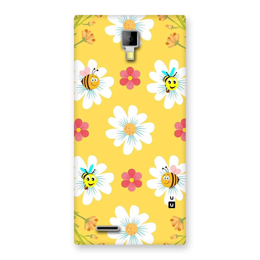 Happy Flowers Back Case for Micromax Canvas Xpress A99