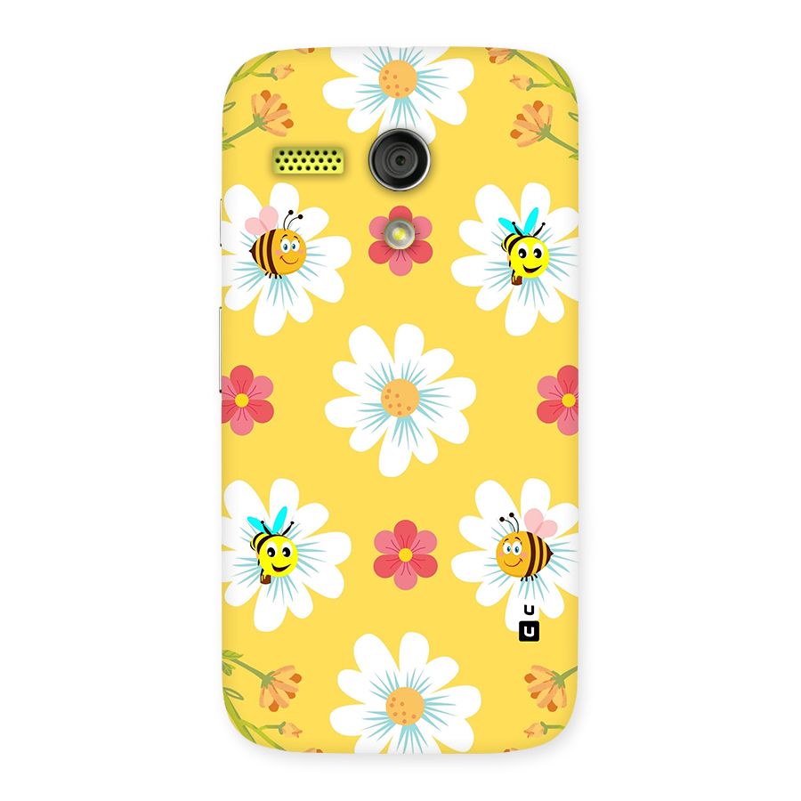Happy Flowers Back Case for Moto G