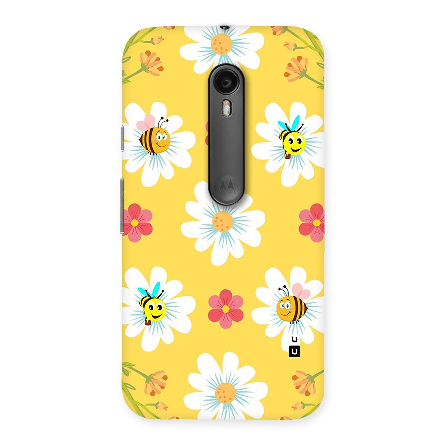Happy Flowers Back Case for Moto G3