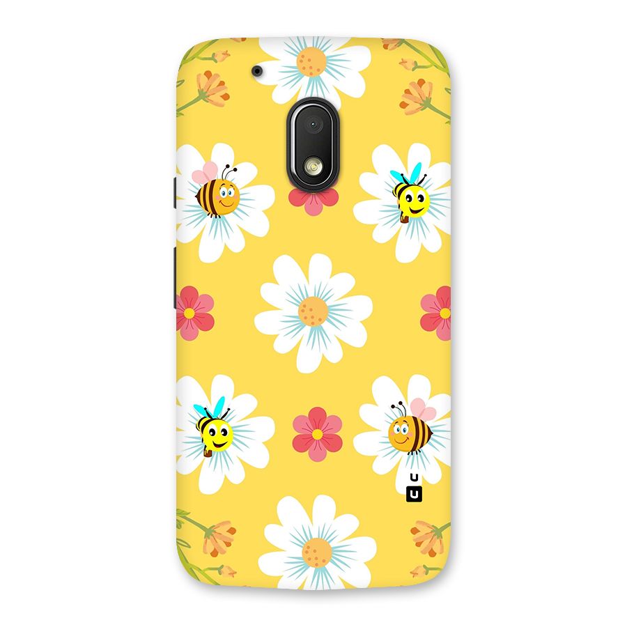 Happy Flowers Back Case for Moto G4 Play