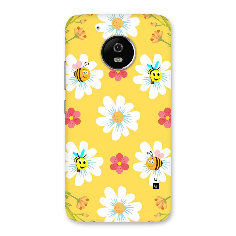 Happy Flowers Back Case for Moto G5